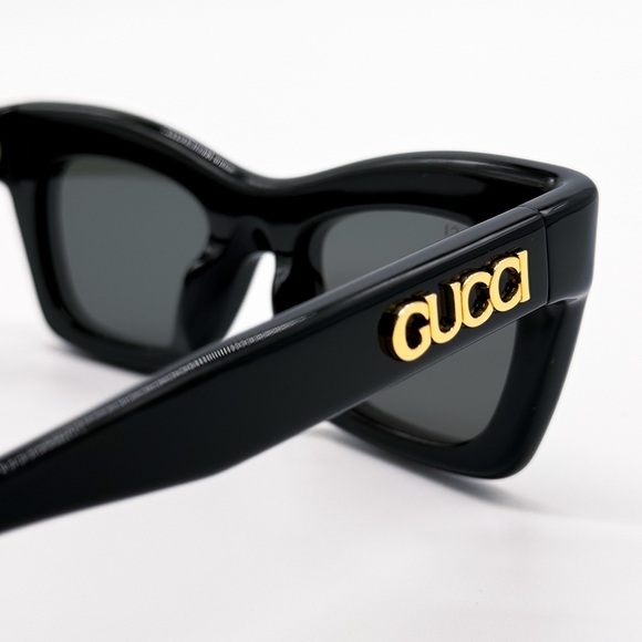 NEW GUCCI GG1773S 001 CAT EYE BLACK GREY WOMEN SUNGLASSES GUCCI - Picture 8 of 12